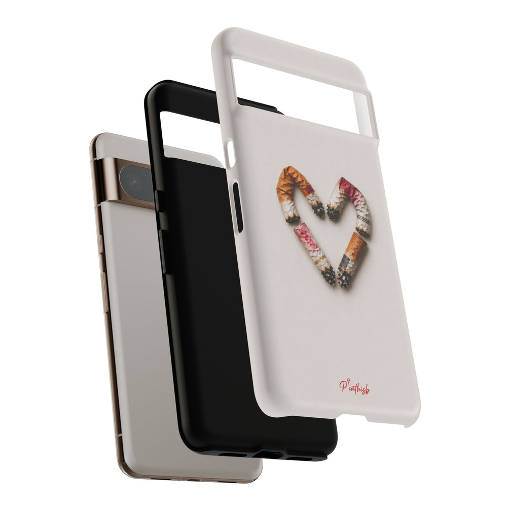 Cigarette Butts Heart Tough Case