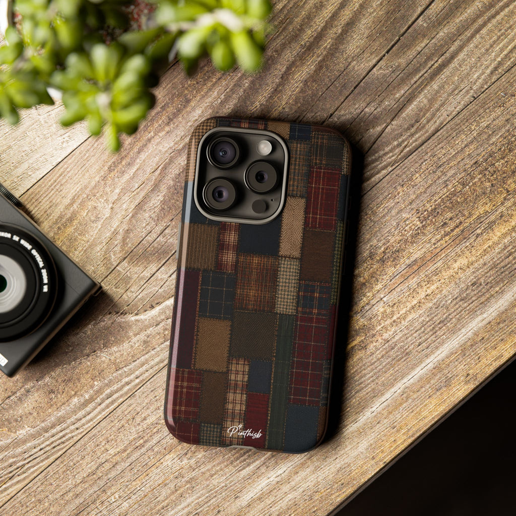 Plaid Patchwork Tough Phone Case