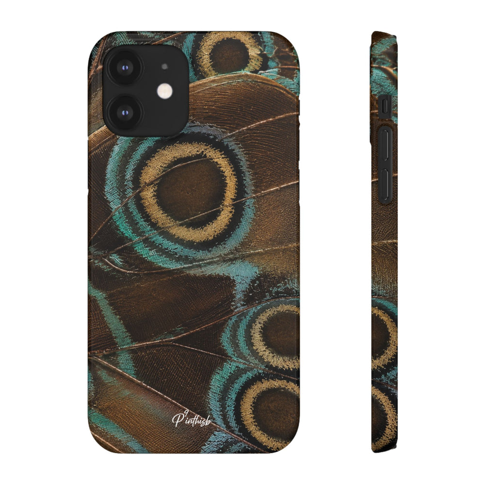 Peacock Feather Pattern Snap Case