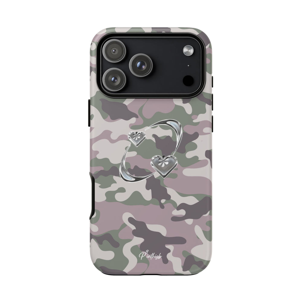 Camouflage Heart Tough Phone Case