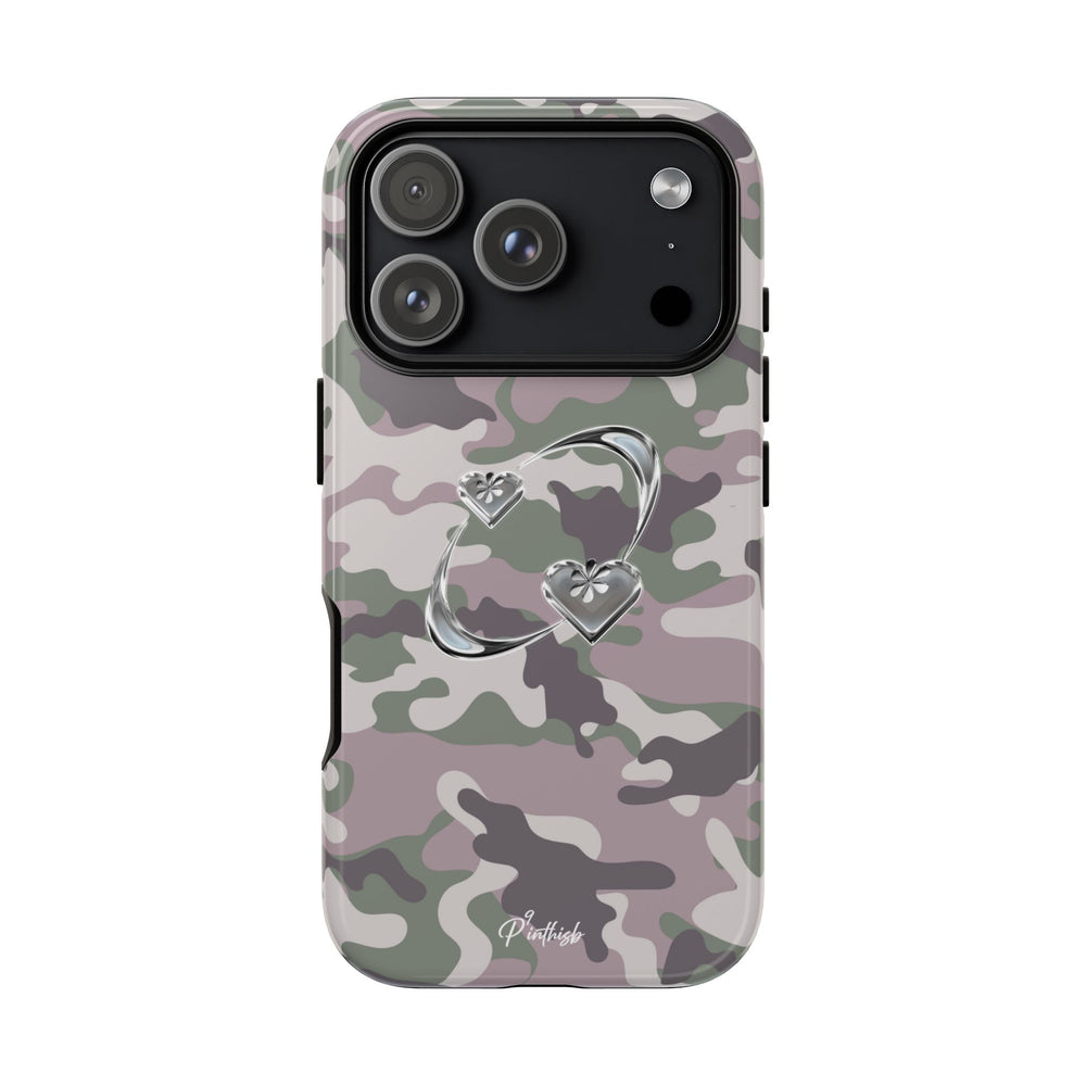 Camouflage Heart Tough Phone Case