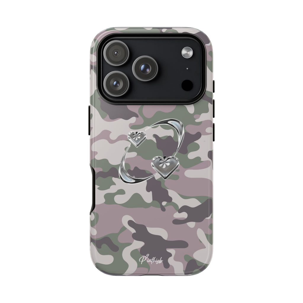 Camouflage Heart Tough Phone Case
