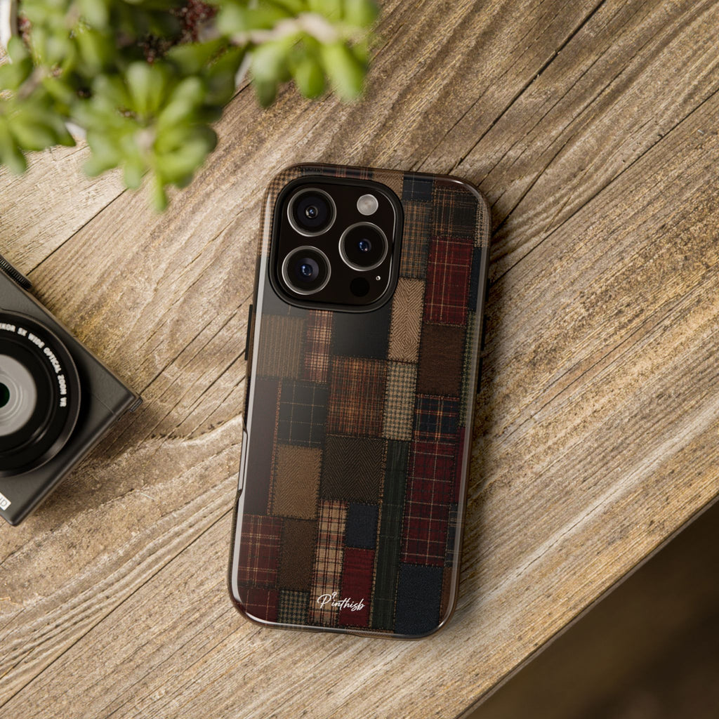 Plaid Patchwork Tough Phone Case