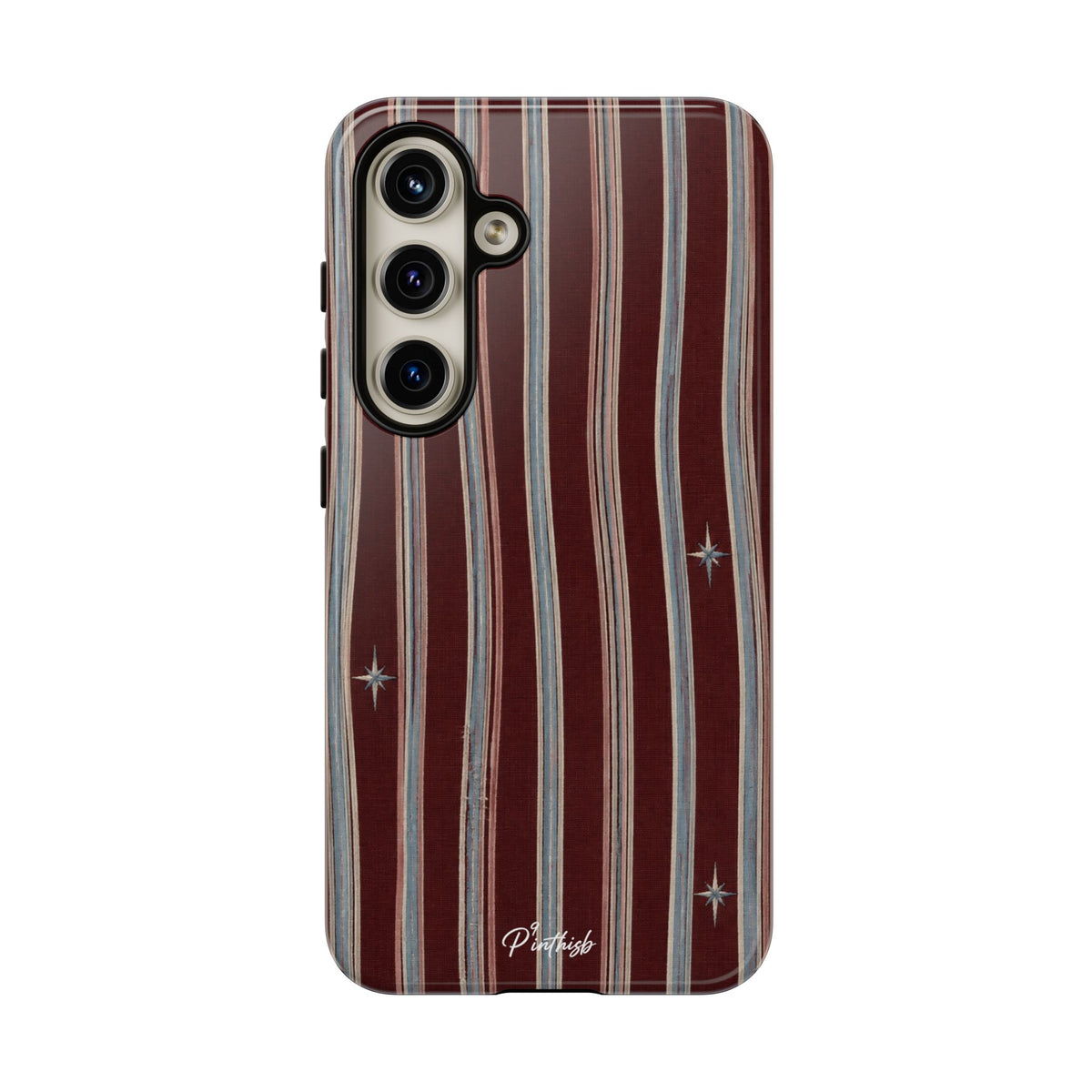 Retro Red & Cream with Star Accents Phone Case