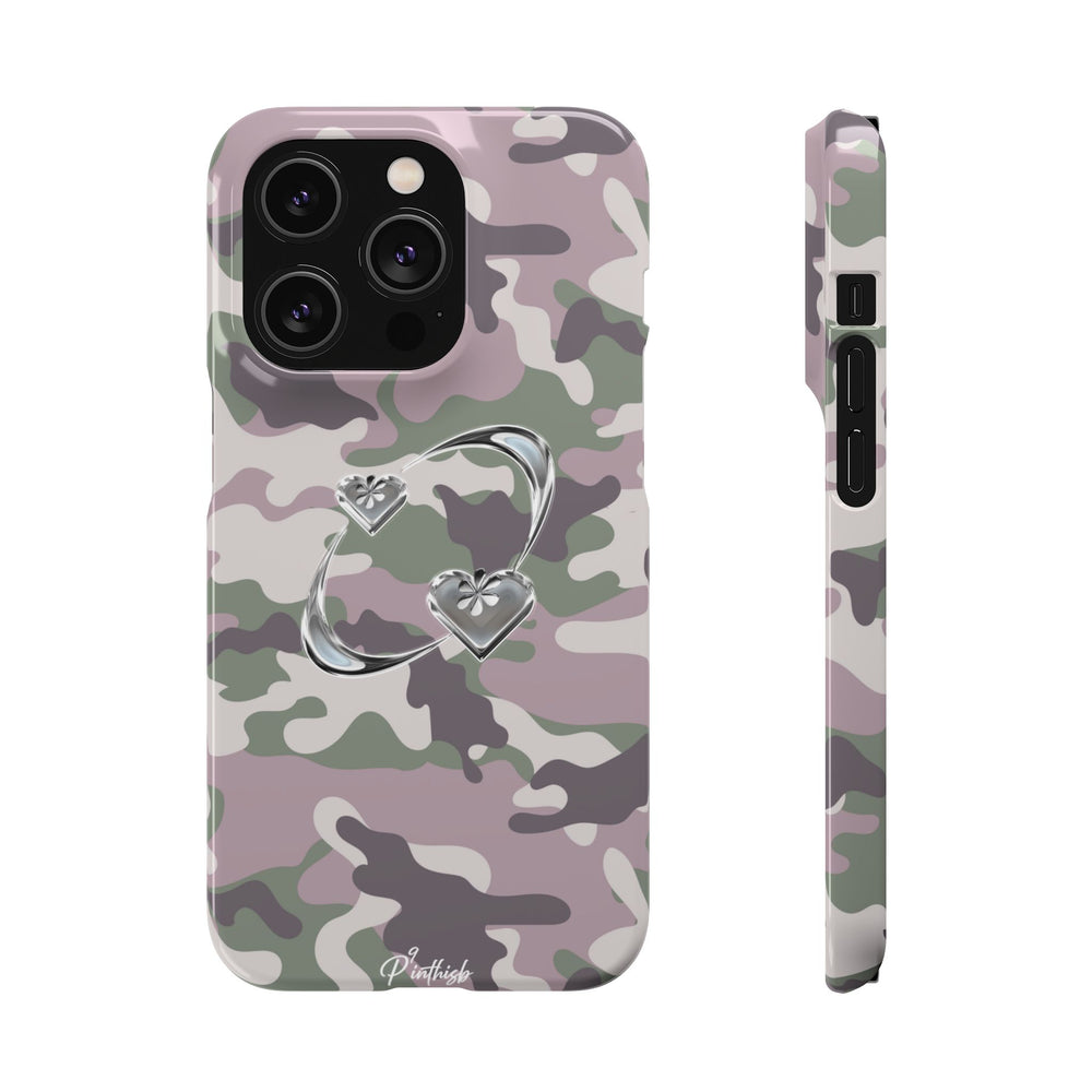 Camouflage Heart Snap Phone Case