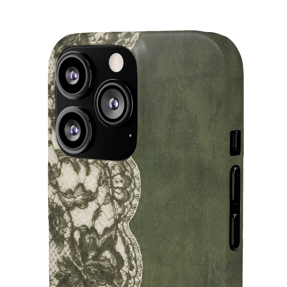 Olive Lace Snap Case