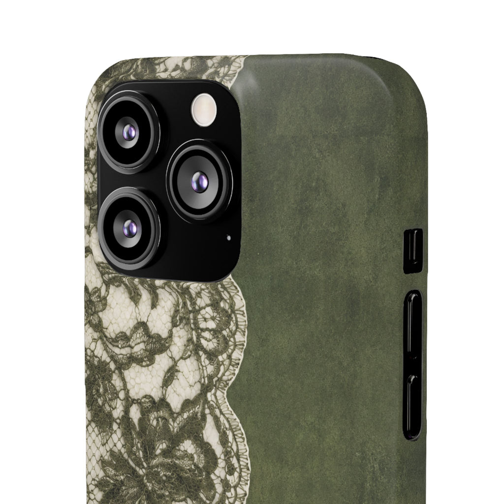 Olive Lace Snap Case