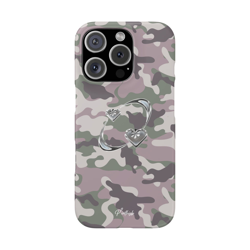 Camouflage Heart Snap Phone Case
