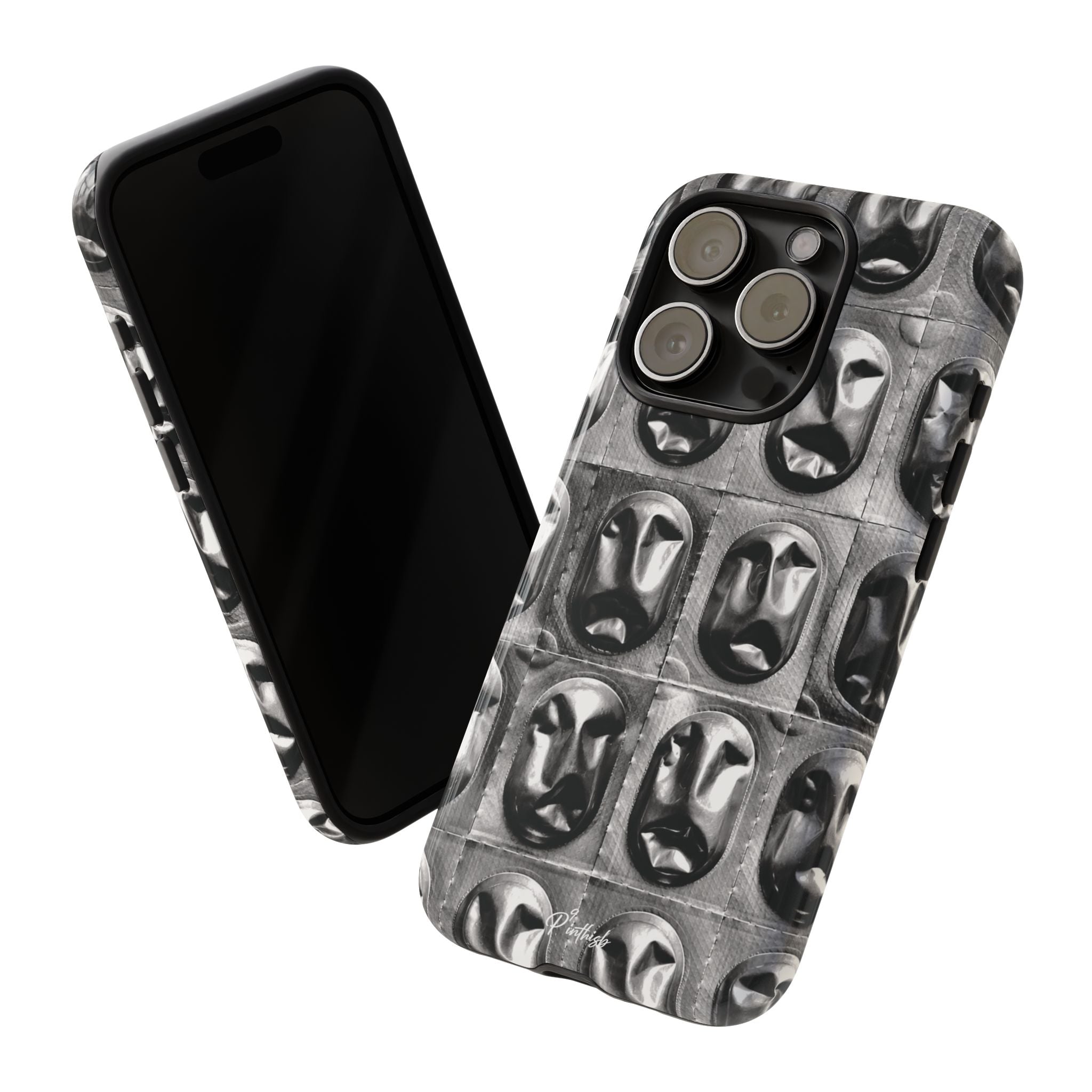 Metallic Mask Grid Tough Case