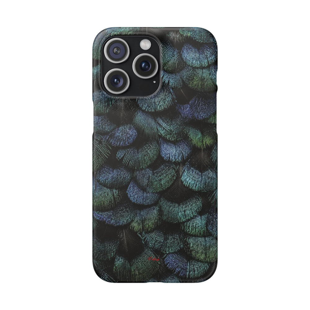 Iridescent Feather Snap Case