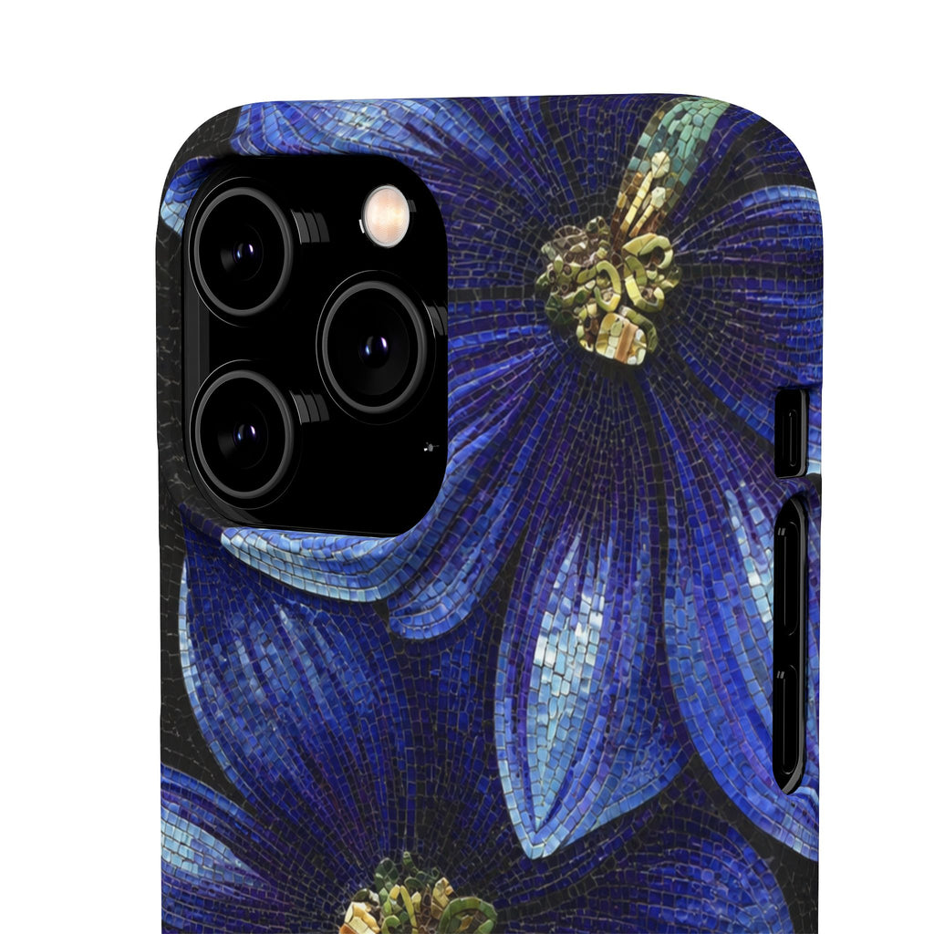 Blue Floral Snap Case