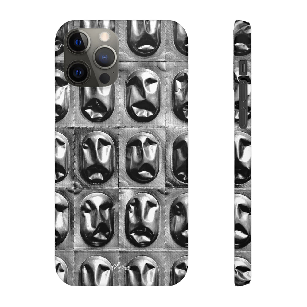 Metallic Mask Grid Snap Case