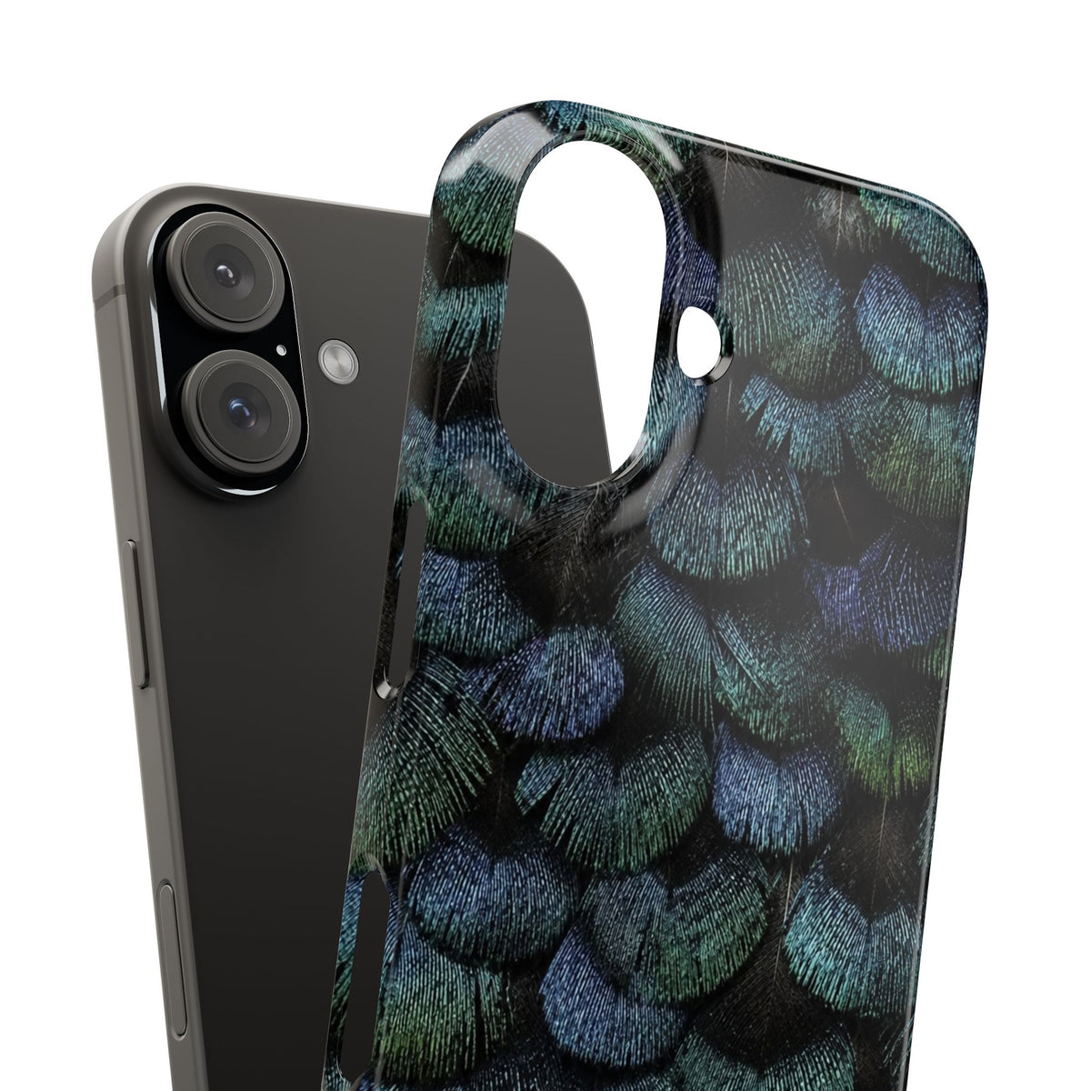 Iridescent Feather Snap Case