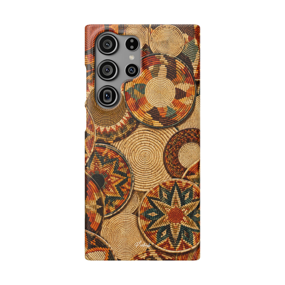 Bohemian Woven Basket Pattern Snap Case