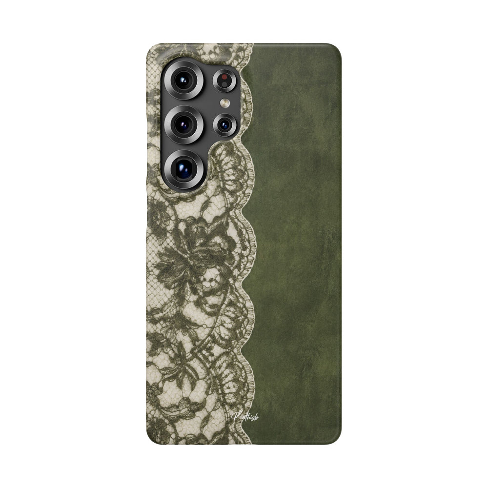 Olive Lace Snap Case