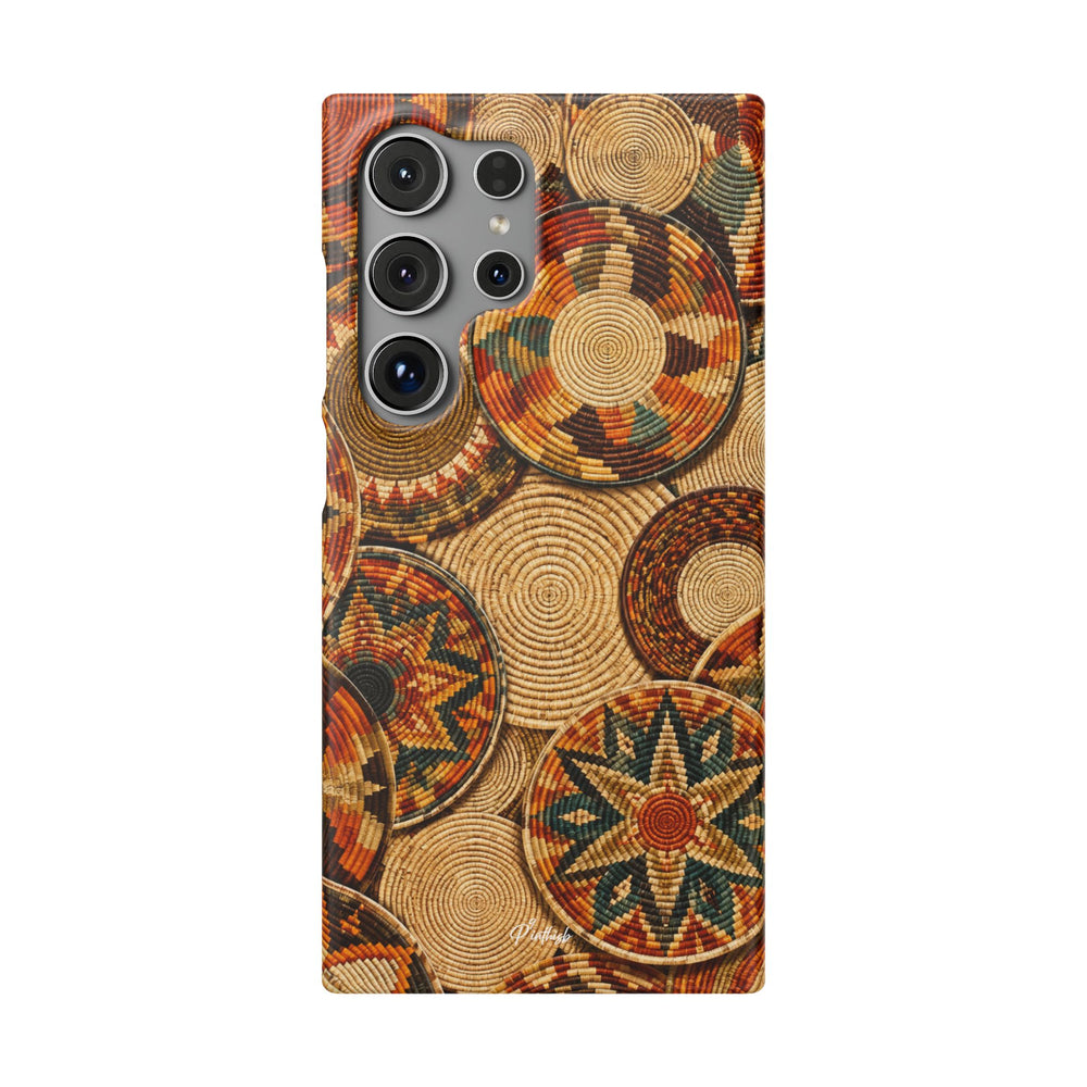 Bohemian Woven Basket Pattern Snap Case