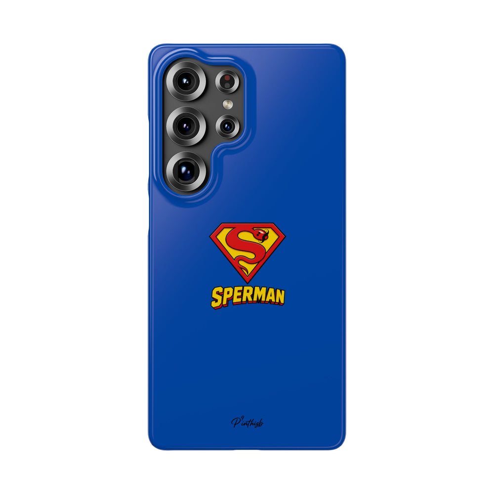"SPERMAN" Parody Logo Snap Phone Case