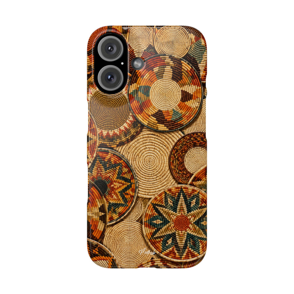 Bohemian Woven Basket Pattern Snap Case
