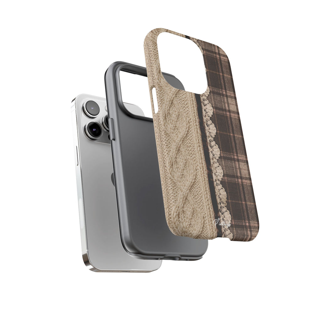 Cozy Plaid Knit Tough Phone Case