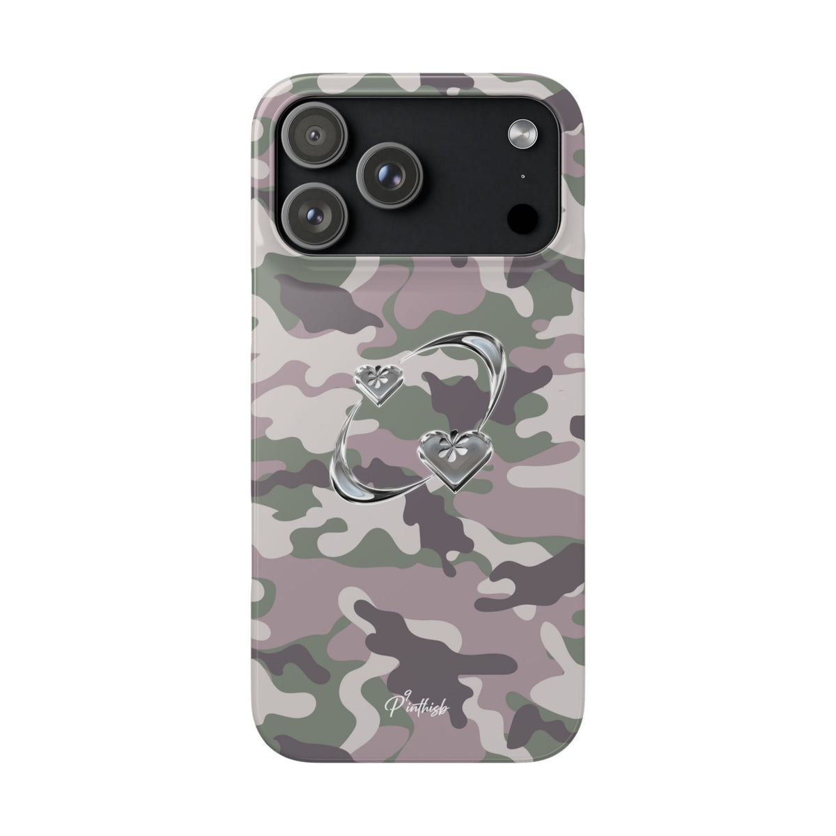 Camouflage Heart Snap Phone Case