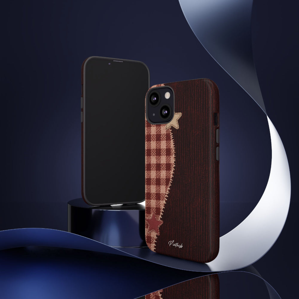 Rustic Plaid Stars Phone Case
