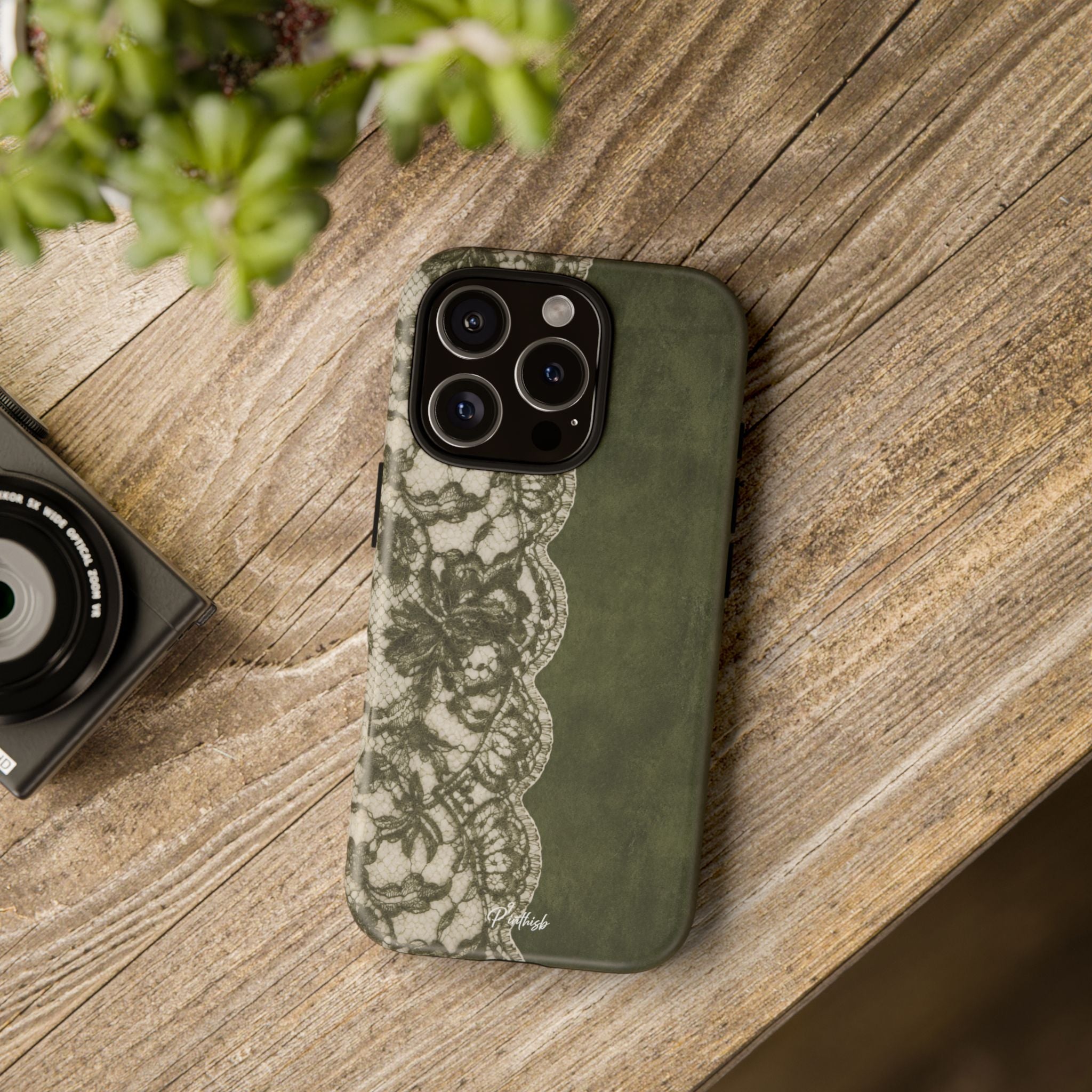 Olive Lace Tough Case