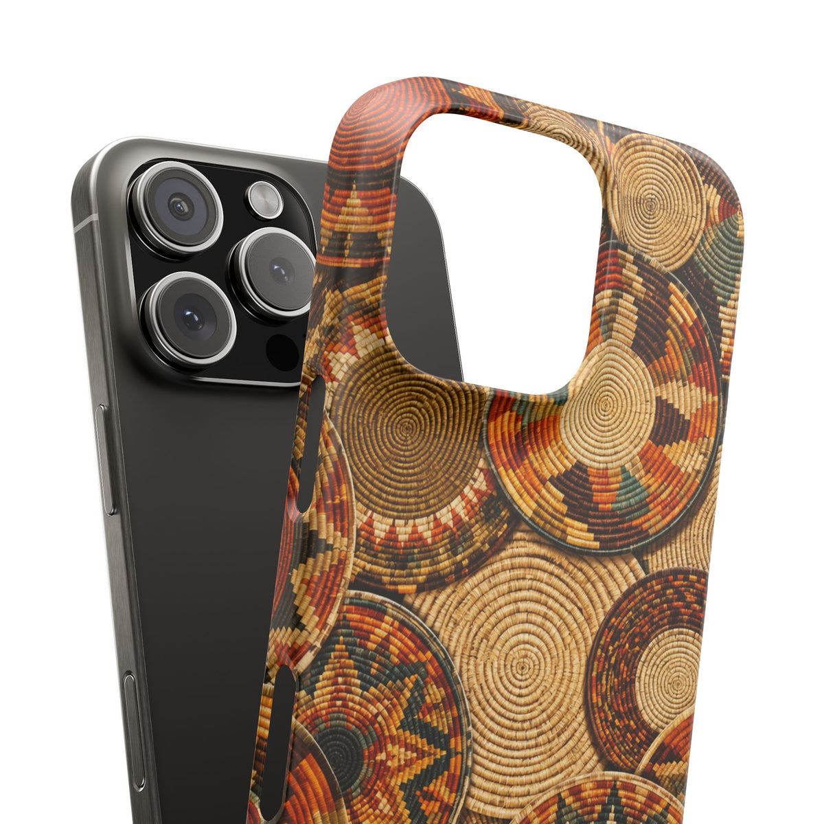 Bohemian Woven Basket Pattern Snap Case