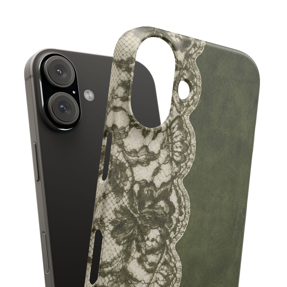 Olive Lace Snap Case