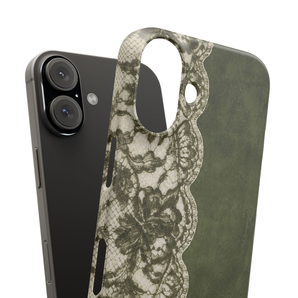 Olive Lace Snap Case
