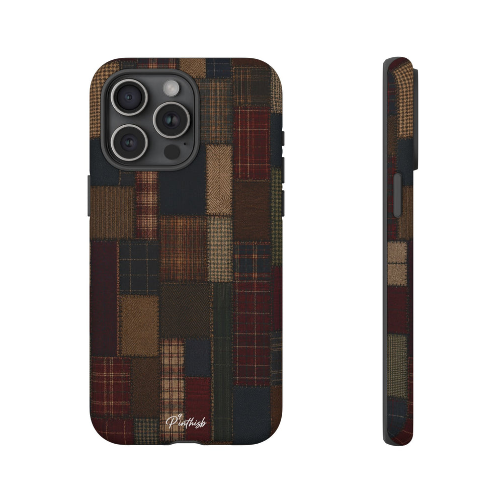 Plaid Patchwork Tough Phone Case