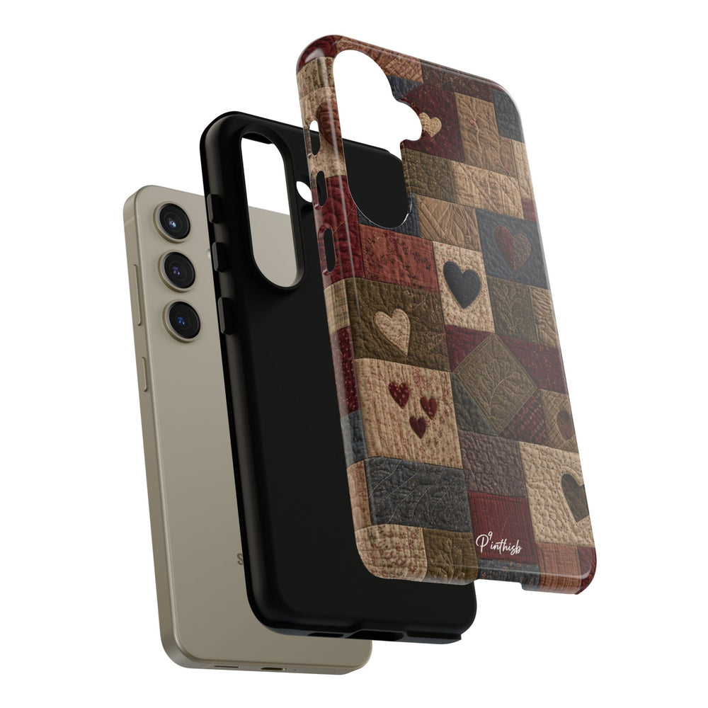 Patchwork Hearts Phone Case