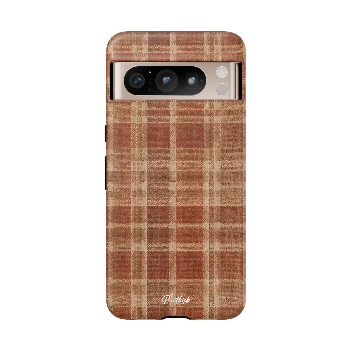 Rustic Brown Cozy Plaid Tough Case