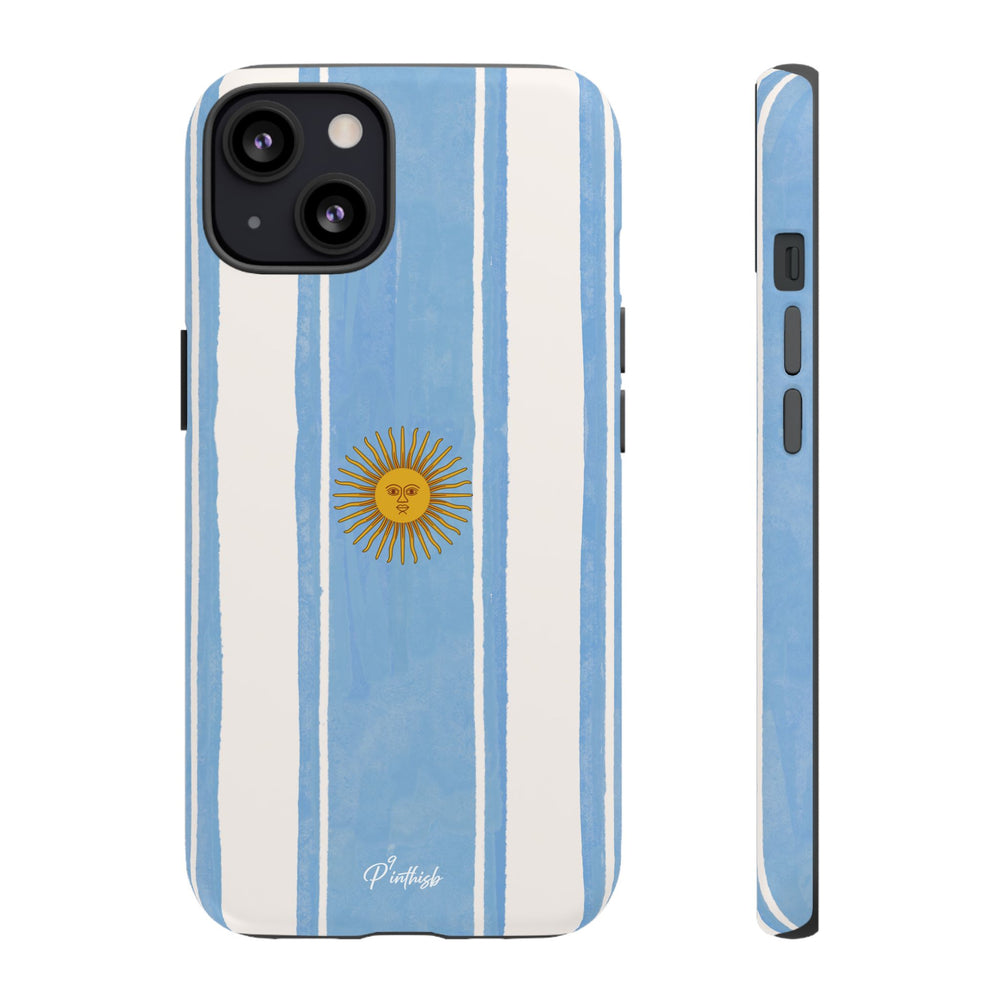 Argentina Flag Tough Phone Case – Blue White Striped Sun Protector