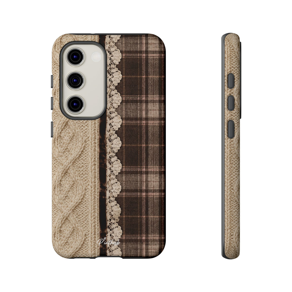 Cozy Plaid Knit Tough Phone Case