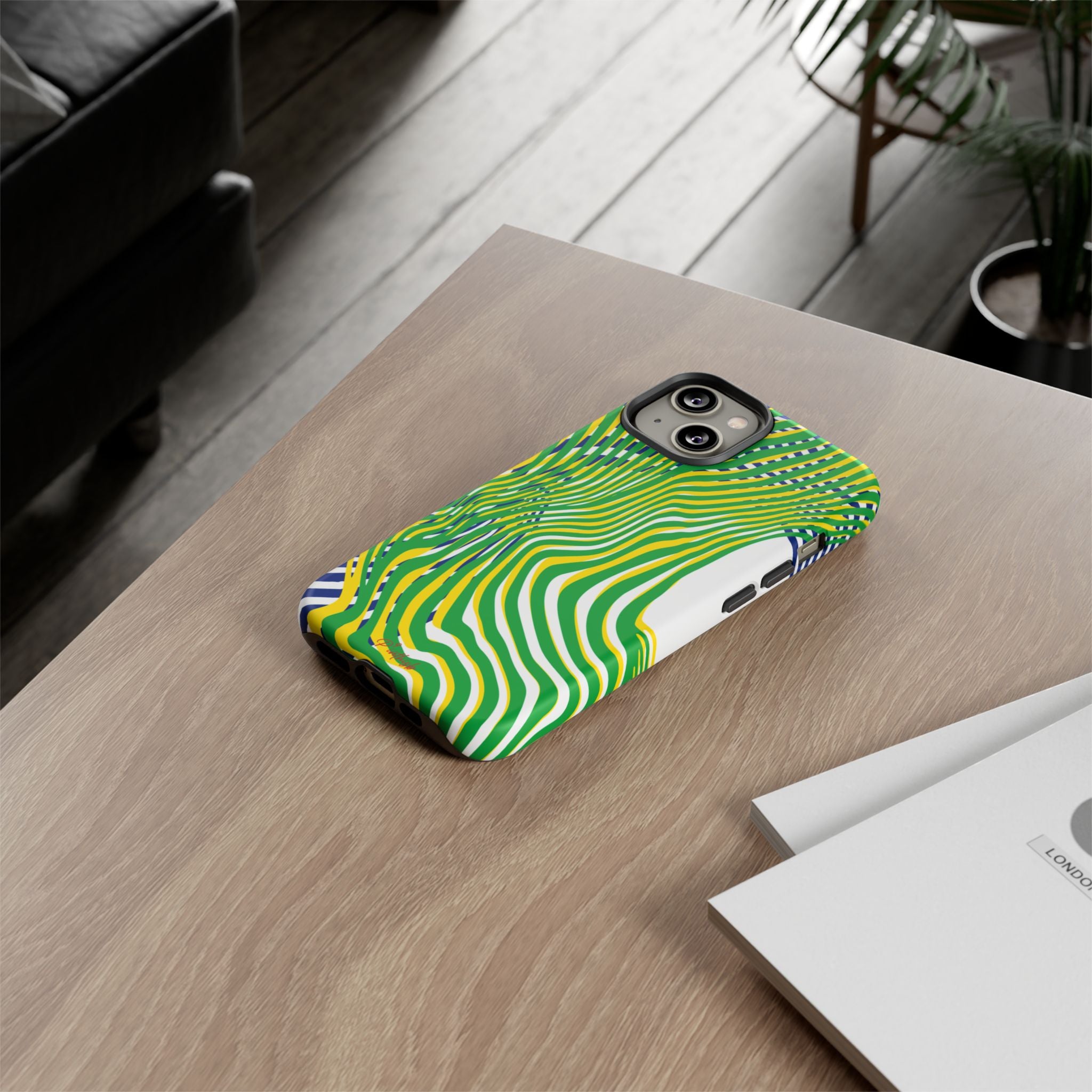 Abstract Green Wave Phone Case