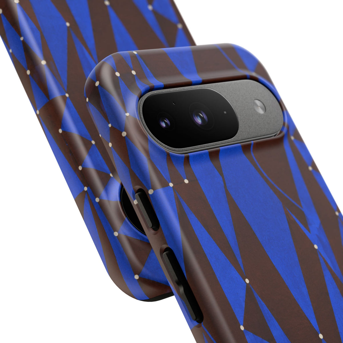 Geometric Blue Diamond Tough Phone Case