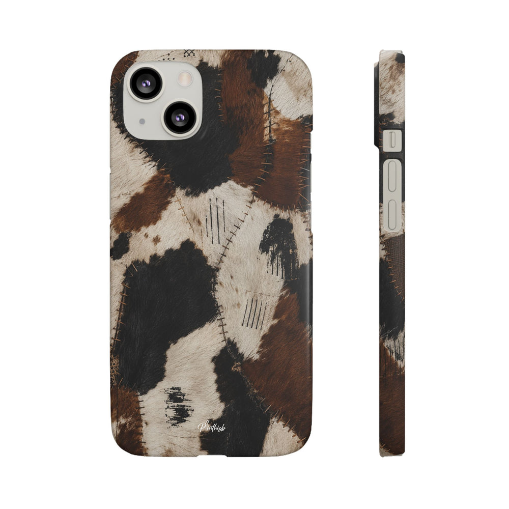 Brown & Black Animal Print Snap Case