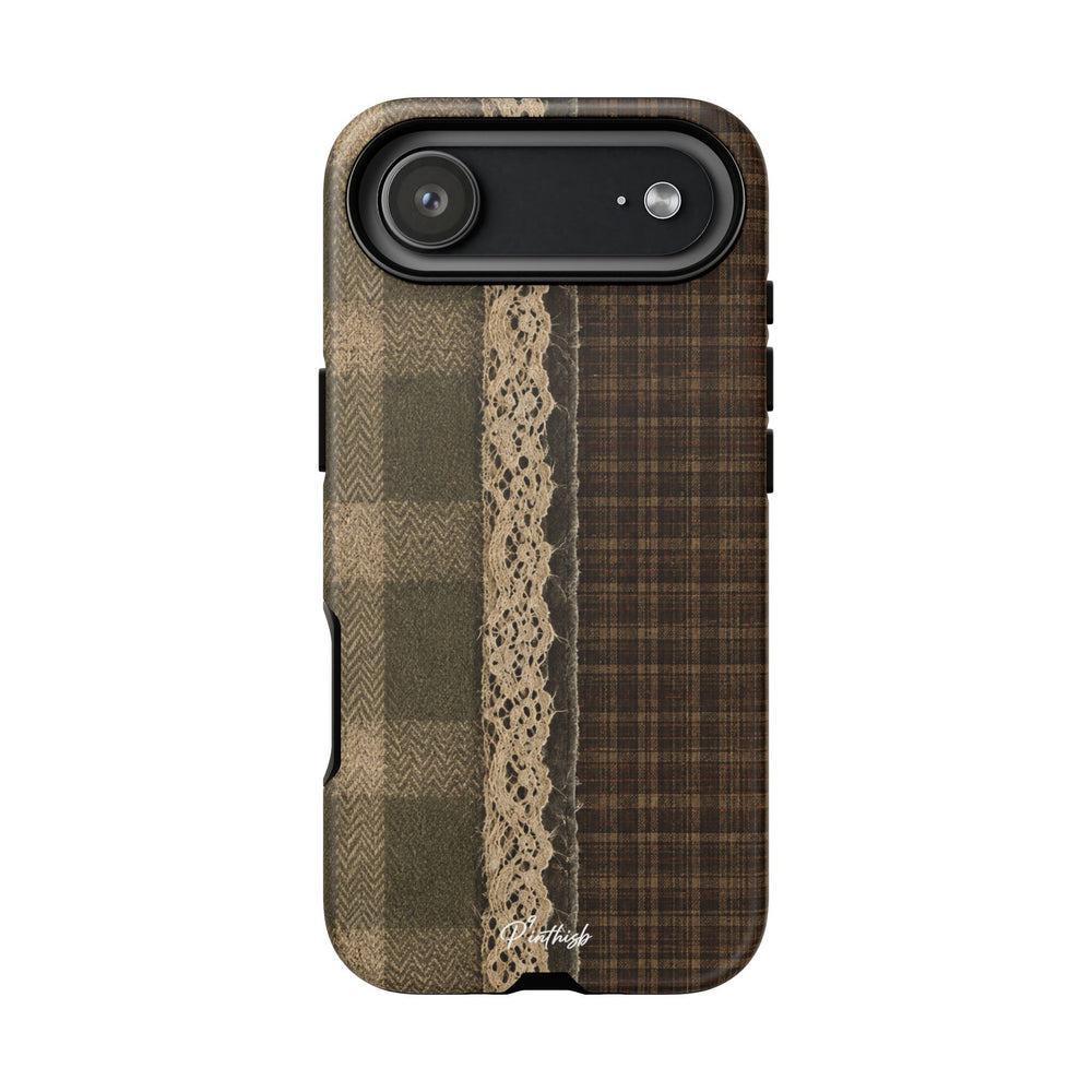 Plaid Lace Tough Phone Case
