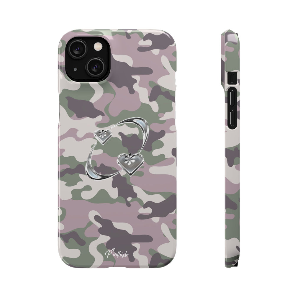 Camouflage Heart Snap Phone Case