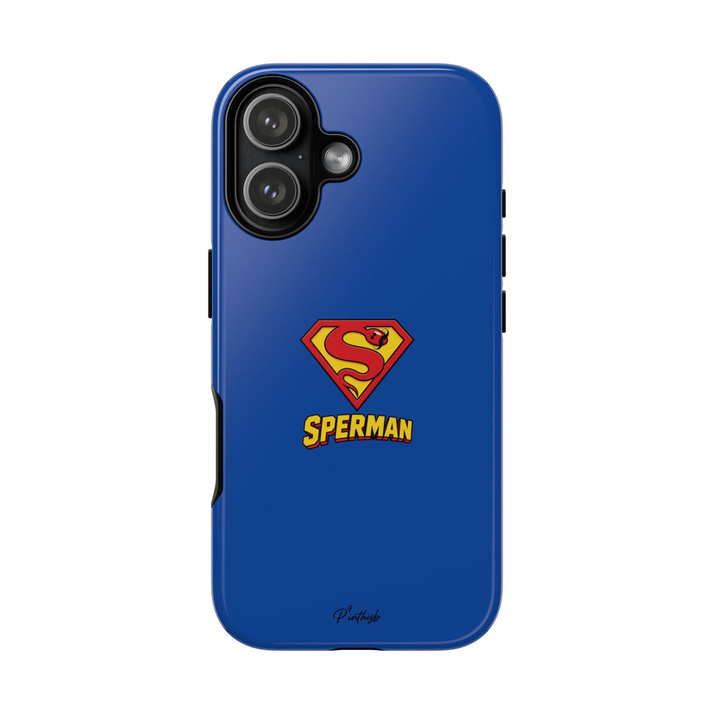 "SPERMAN" Parody Logo Tough Phone Case