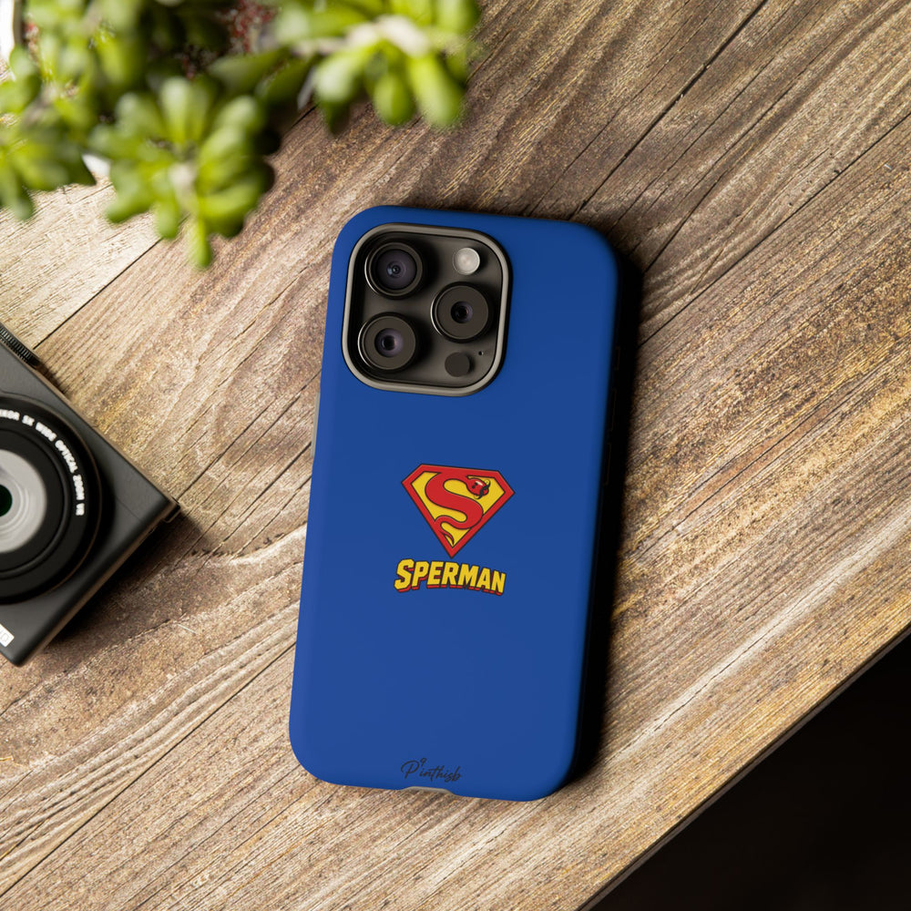 "SPERMAN" Parody Logo Tough Phone Case