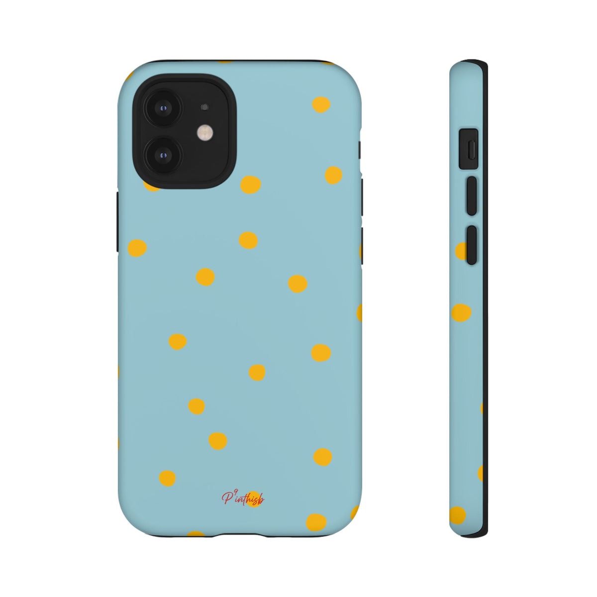 Blue & Yellow Polka Dot Tough Phone Case