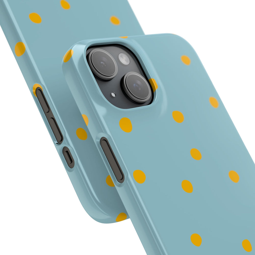 Blue & Yellow Polka Dot Snap Phone Case