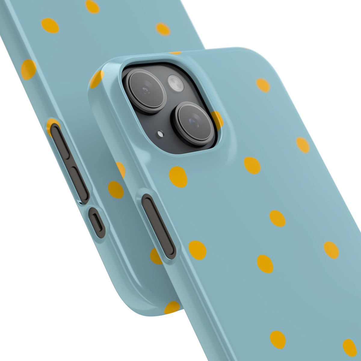 Blue & Yellow Polka Dot Snap Phone Case