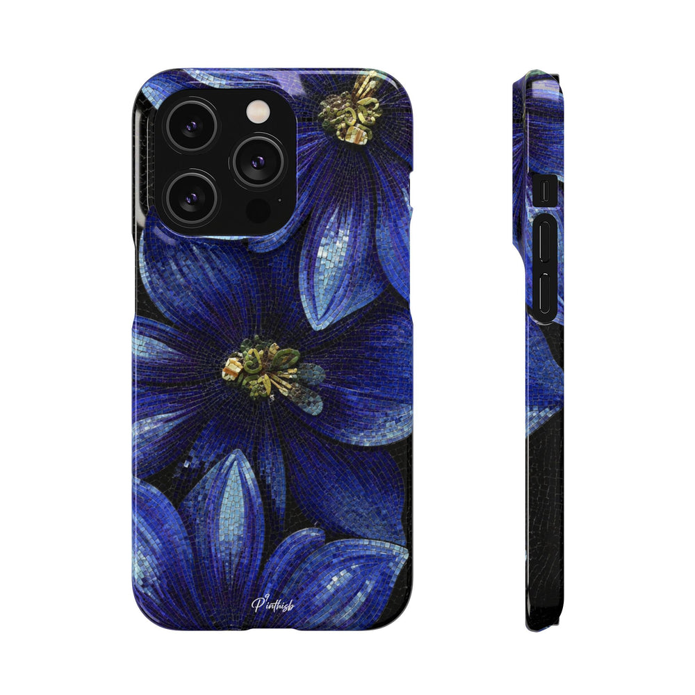 Blue Floral Snap Case