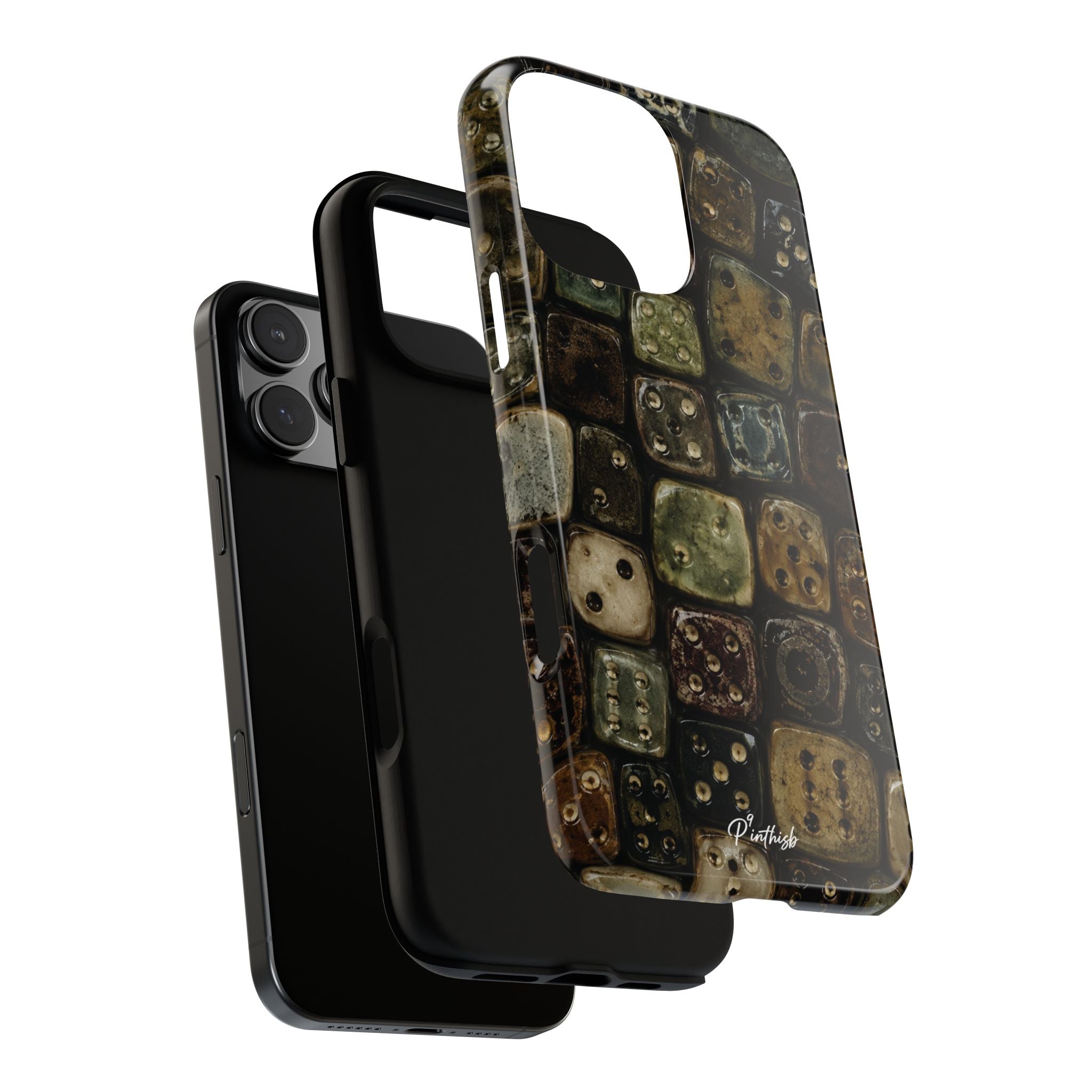Vintage Dice Tile Phone Case
