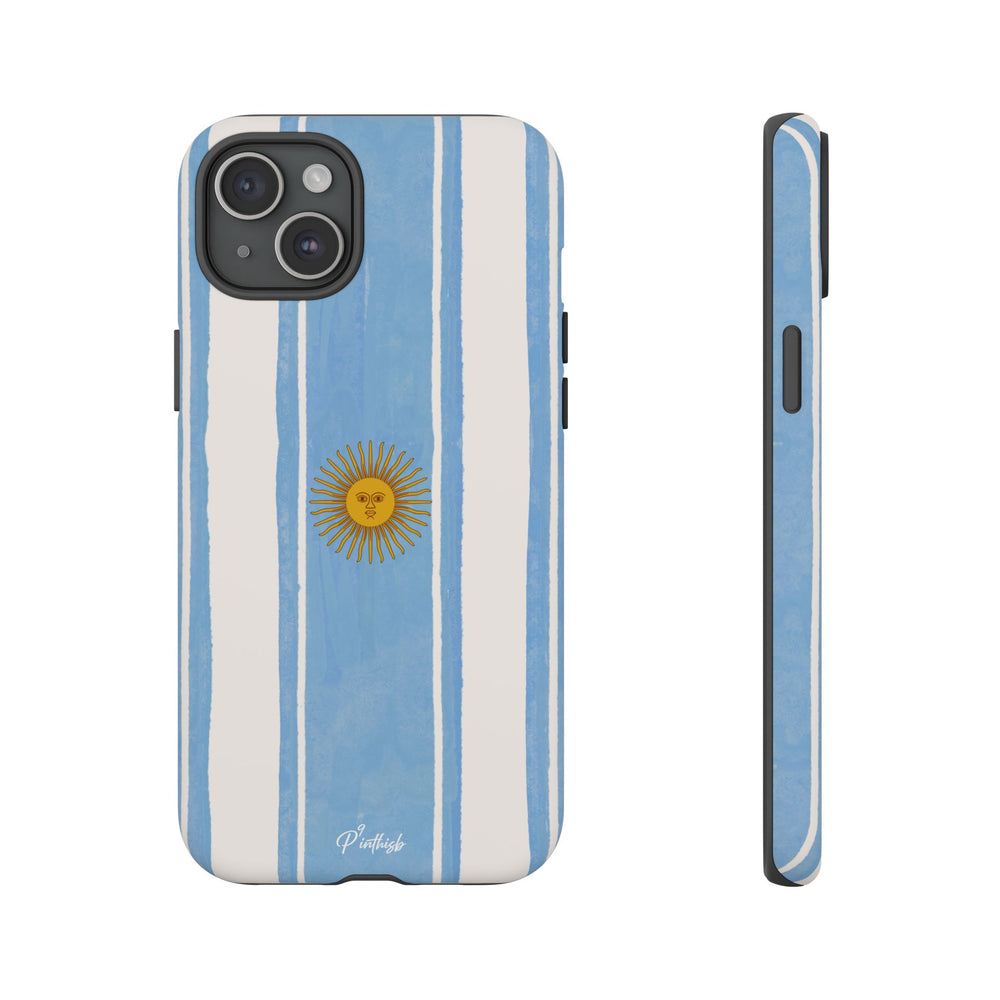 Argentina Flag Tough Phone Case – Blue White Striped Sun Protector