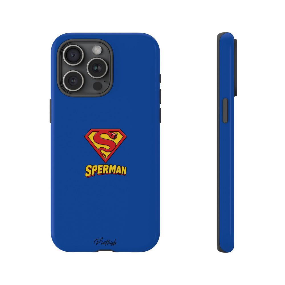 "SPERMAN" Parody Logo Tough Phone Case
