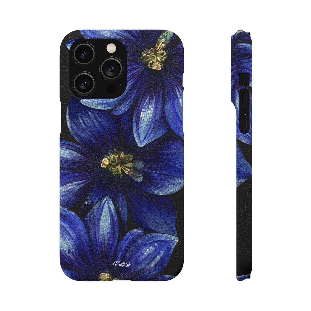 Blue Floral Snap Case