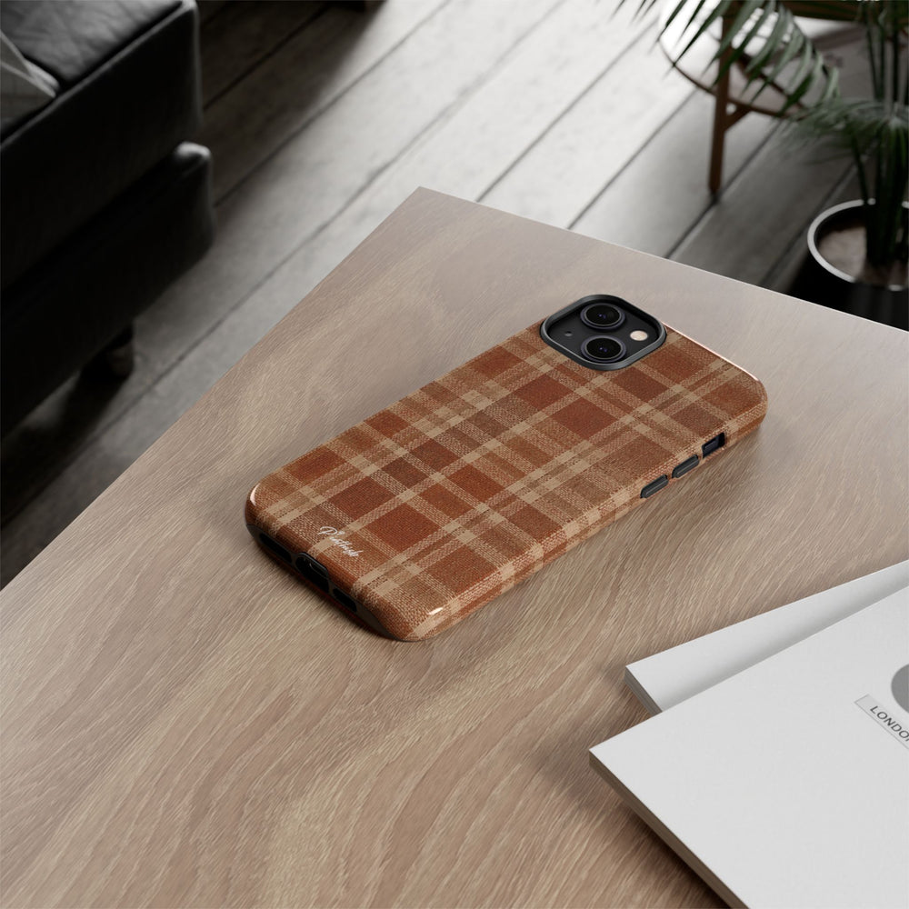 Rustic Brown Cozy Plaid Tough Case